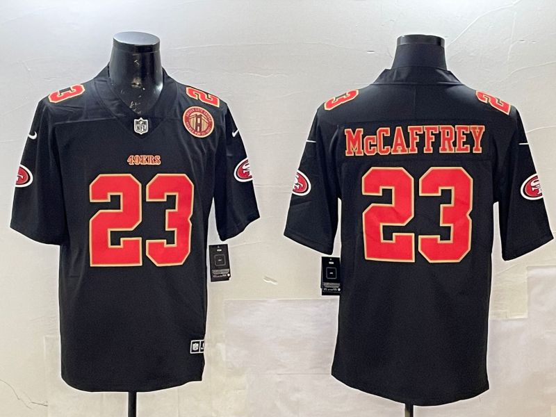 Men San Francisco 49ers #23 Mccaffrey Black gold Fashion 2025 Nike Limited NFL Jersey style 6->san francisco 49ers->NFL Jersey